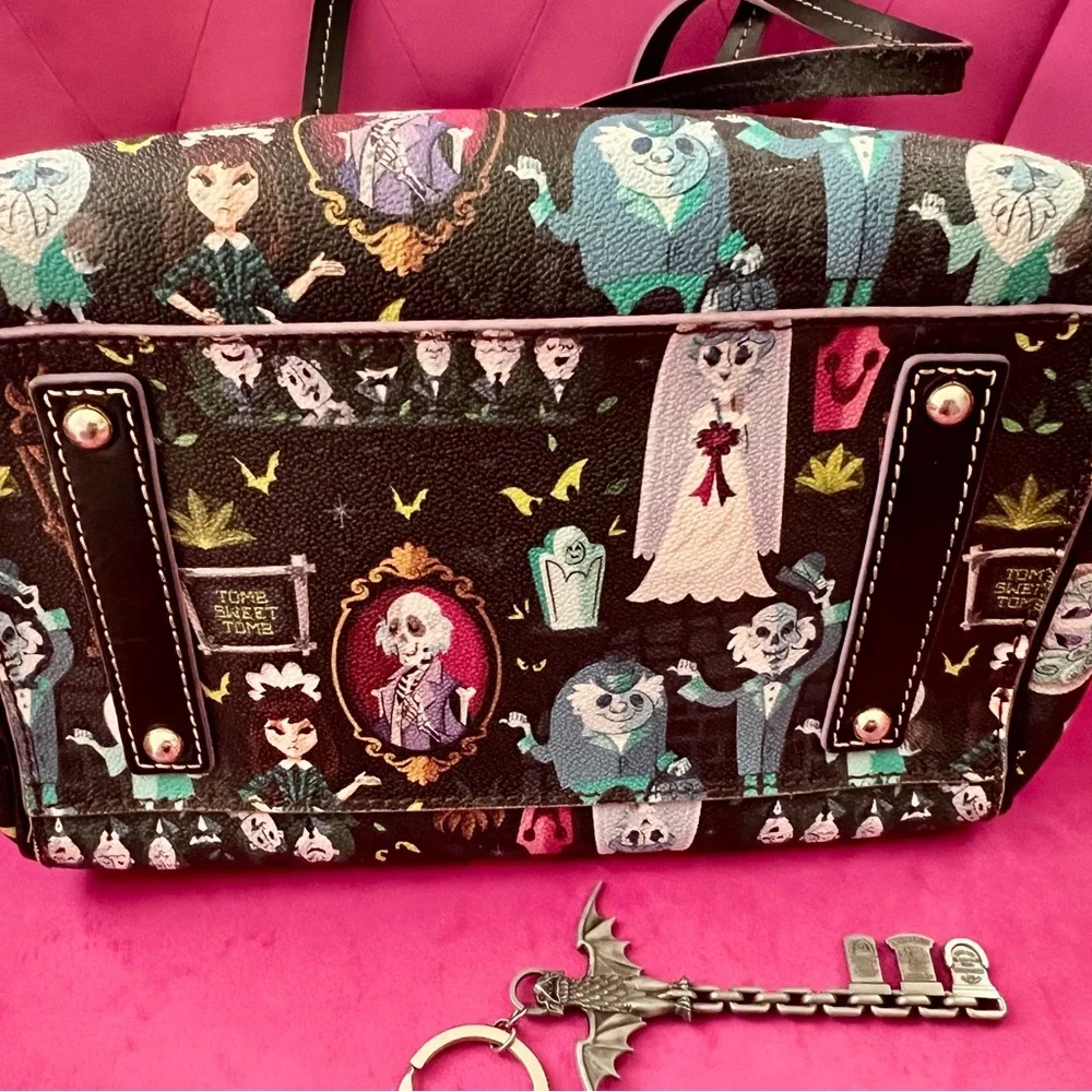 Dooney & Bourke - Disney Haunted Mansion Handbag & Keychain Rare Black Retired - Picture 9 of 16
